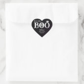 Ze vond haar Boo Zwarte Halloween Bruidsdouche Hart Sticker (Tas)