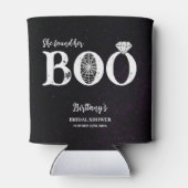 Ze vond haar Boo Zwarte Halloween Bruidsfeest Blikjeskoeler (Achterkant)