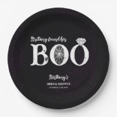 Ze vond haar Boo Zwarte Halloween Bruidsmeisjesfee Papieren Bordje (Voorkant)