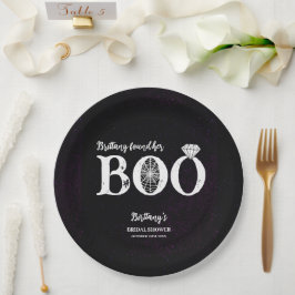 Ze vond haar Boo Zwarte Halloween Bruiloft Feest Papieren Bordje