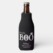 Ze vond haar Boo Zwarte Halloween Bruiloftsborrel Flesjeskoeler (Fles Voorkant)