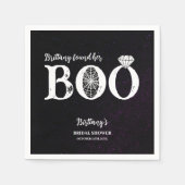 Ze vond haar Boo Zwarte Halloween Bruiloftsborrel Servet (Voorkant)