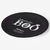 Ze vond haar Boo Zwarte Halloween Bruiloftsfeest Papieren Bordje (Gekanteld)