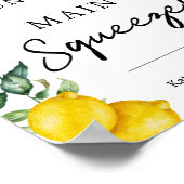 Ze vond haar bord 'main squeeze lemons' poster (Hoek)