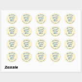 Ze vond haar boter half bruiloftsborrel ronde sticker (Vel)