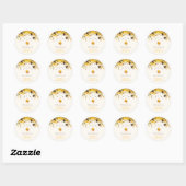 Ze vond haar bruidsdouche Rustic Honey Ronde Sticker (Vel)
