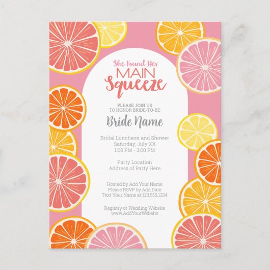 Ze vond haar bruidsdouche voor de hoofdattractie briefkaart (Voorkant)