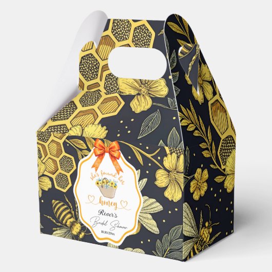 Ze vond haar bruidsfeest Honey  Bedankdoosjes (Voorkant)