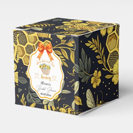 Ze vond haar bruidsfeest Honey  Bedankdoosjes (Voorkant Zijde)
