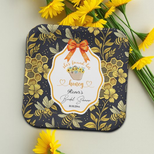 Ze vond haar bruidsfeest Honey  Papieren Bordje