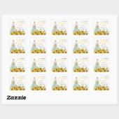 Ze Vond Haar Bruidsfeest Honey Vierkante Sticker (Vel)