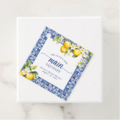 Ze vond haar bruidsfeest met citroenen bedankjes labels (In situ)