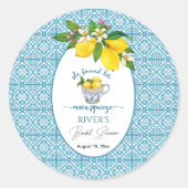 Ze vond haar bruidsfeest met de hoofdthema ronde sticker (Voorkant)