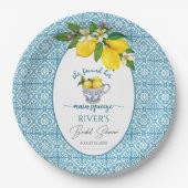 Ze vond haar bruidsfeest met hoofdgast papieren bordje (Voorkant)