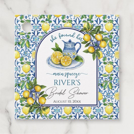 Ze vond haar bruidsfeest met Main Squeeze Bedankjes Labels (Voorkant)