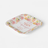 Ze vond haar bruidsfeestje 'Main Squeeze' Papieren Bordje (Gebogen)