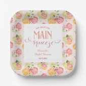 Ze vond haar bruidsfeestje 'Main Squeeze' Papieren Bordje (Voorkant)
