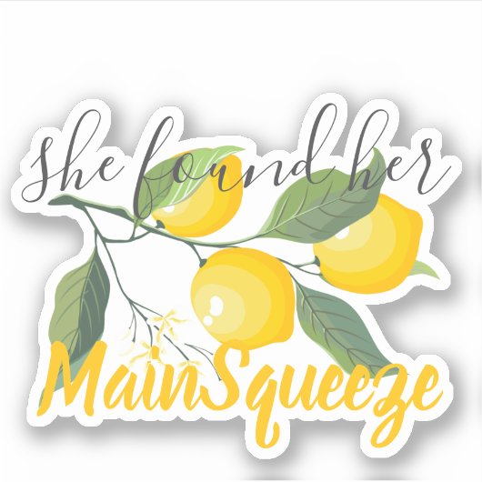 Ze vond haar bruidsfeeststicker voor de hoofdsquee sticker (Voorkant)