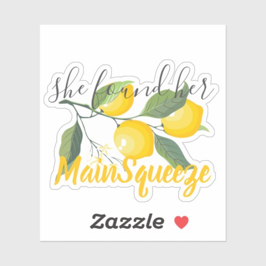 Ze vond haar bruidsmeisjebruiloft sticker (Vel)