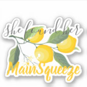 Ze vond haar bruidsmeisjebruiloft sticker (Voorkant)