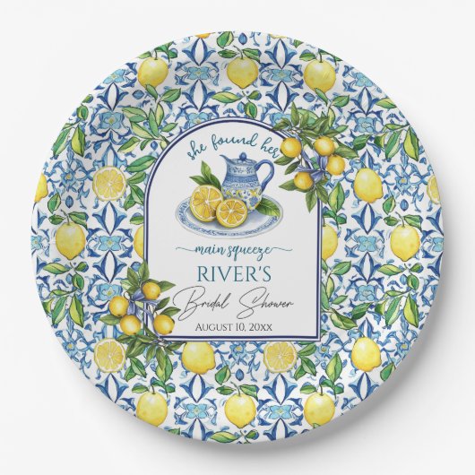 Ze vond haar bruidsmeisjes bruiloft papieren bordje (Voorkant)