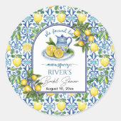 Ze vond haar bruidsmeisjes bruiloft ronde sticker (Voorkant)