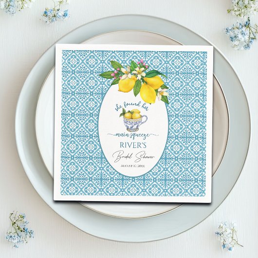 Ze vond haar bruidsmeisjes bruiloftsdouche servet