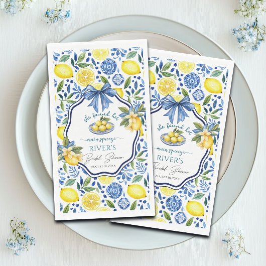 Ze vond haar bruidsuitnodiging voor de bruidschrob servet