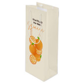 Ze Vond Haar Bruiloft Bruidsfeest Wijn Cadeautas (Voorkant Gekanteld)