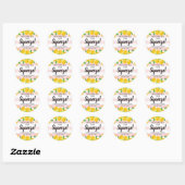 Ze vond haar bruiloft Lemon Bruidsfeestje Ronde Sticker (Vel)