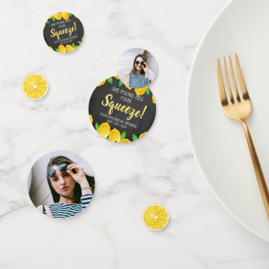 Ze vond haar bruiloft lemon bruidsshower confetti (Groep)