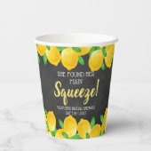 Ze vond haar bruiloft Lemon Bruiloftsfeest Papieren Bekers (Achterkant)
