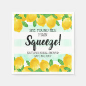 Ze vond haar bruiloft lemon bruiloftsfeest servet (Voorkant)