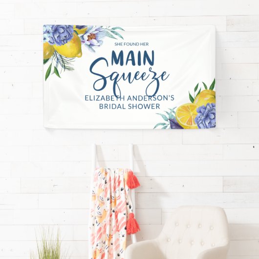 Ze vond haar bruiloft lemon bruiloftsfeest spandoek (Insitu)