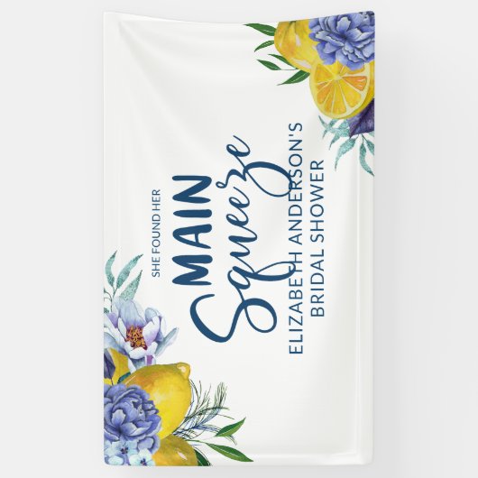 Ze vond haar bruiloft lemon bruiloftsfeest spandoek (Verticaal)