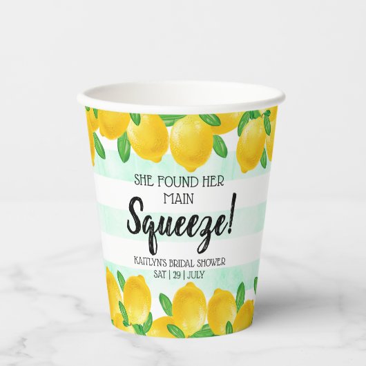 Ze vond haar bruiloft met citroen thema papieren bekers (Voorkant)