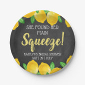 Ze vond haar bruiloft met citroen thema papieren bordje (Voorkant)