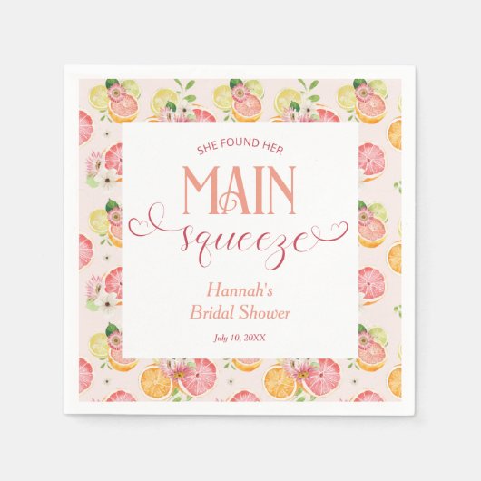 Ze vond haar bruiloftsdiner Bruidsfeest Servet (Voorkant)