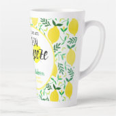 Ze vond haar bruiloftsdiner Citroenen Bruidsdiner Latte Mok (Rechts)