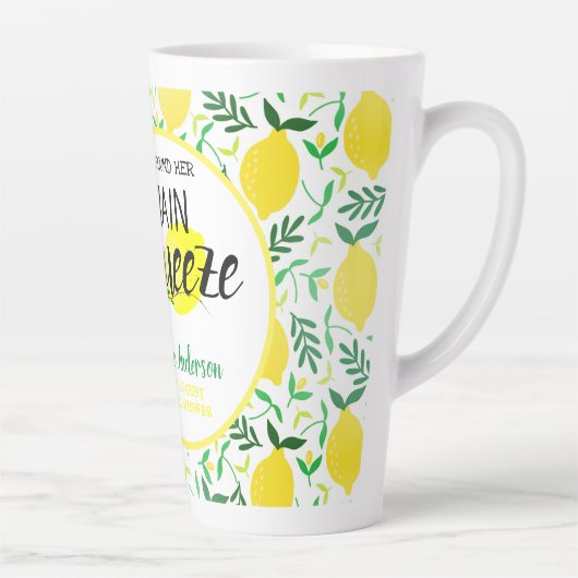 Ze vond haar bruiloftsdiner Citroenen Bruidsdiner Latte Mok (Rechts)