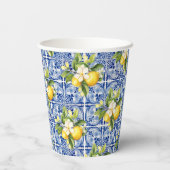 Ze vond haar bruiloftsfeest met citroenen Main Squ Papieren Bekers (Achterkant)