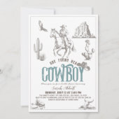 Ze Vond Haar Cowboy Bruiloftsborrel Kaart (Voorkant)