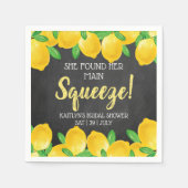 Ze vond haar droomman Lemon Bruiloftsborrel Servet (Voorkant)