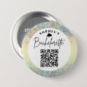 Ze Vond Haar Eenhoorn Verloofde QR Code Drankje Ronde Button 7,6 Cm (Voorkant /achterkant)