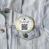 Ze Vond Haar Eenhoorn Verloofde QR Code Drankje Ronde Button 7,6 Cm (In situ)