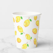 Ze vond haar grote liefde citroen bruiloft feest papieren bekers (Achterkant)