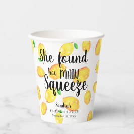 Ze vond haar grote liefde citroen bruiloft feest papieren bekers