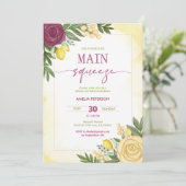 Ze vond haar grote liefde Citroen Bruiloftsborrel Kaart (Staand voorkant)