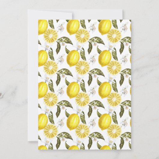 Ze vond haar grote liefde Citroen Bruiloftsfeest Kaart (Achterkant)