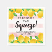 Ze vond haar grote liefde Lemon Bruiloft Feest Servet (Voorkant)